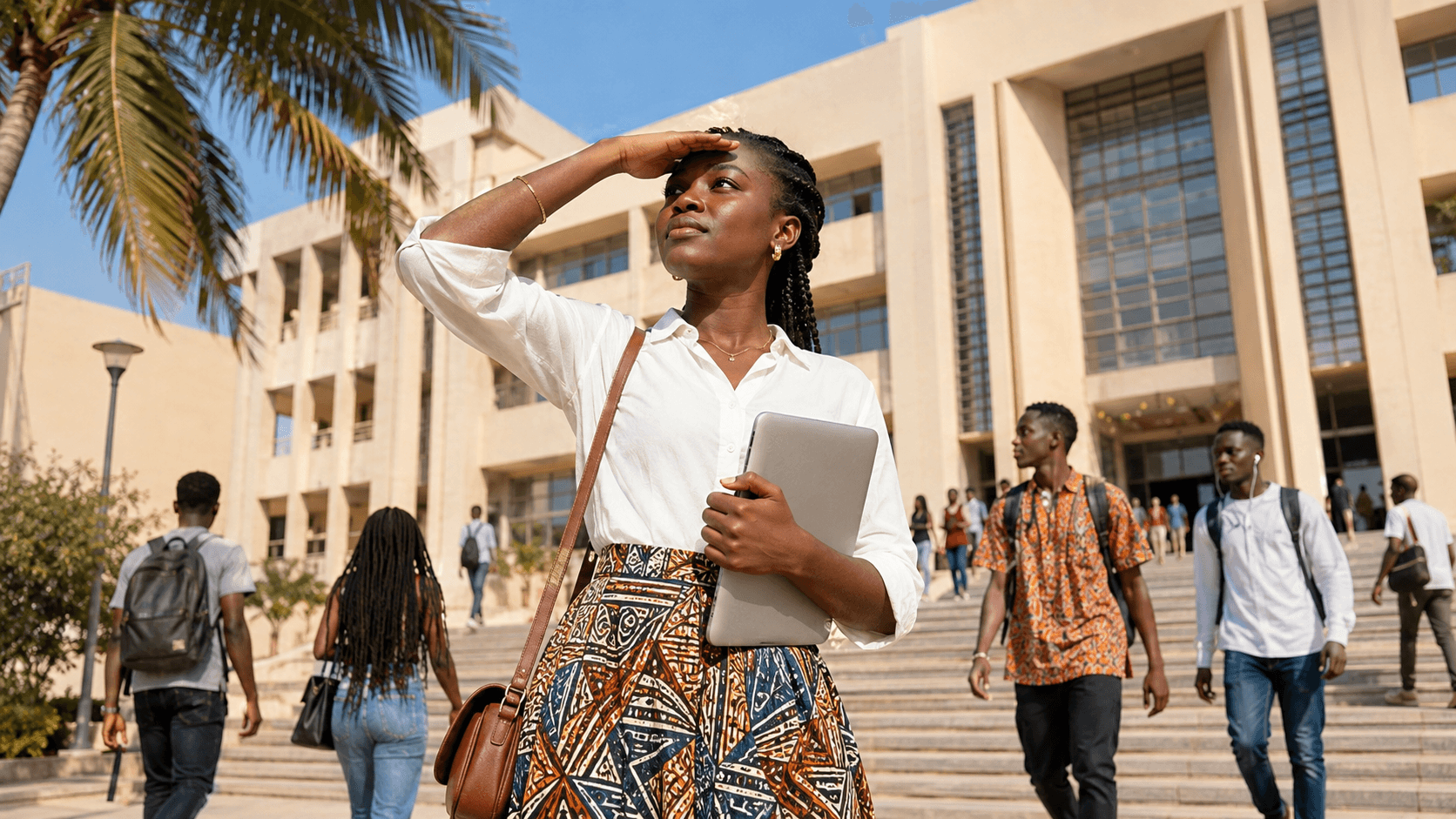 Bachelier sénégalais consultant la plateforme Campusen pour son orientation post-bac